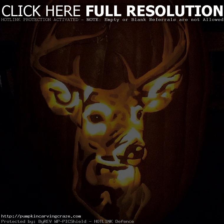 Printable Deer Pumpkin Carving Patterns Stencils Free