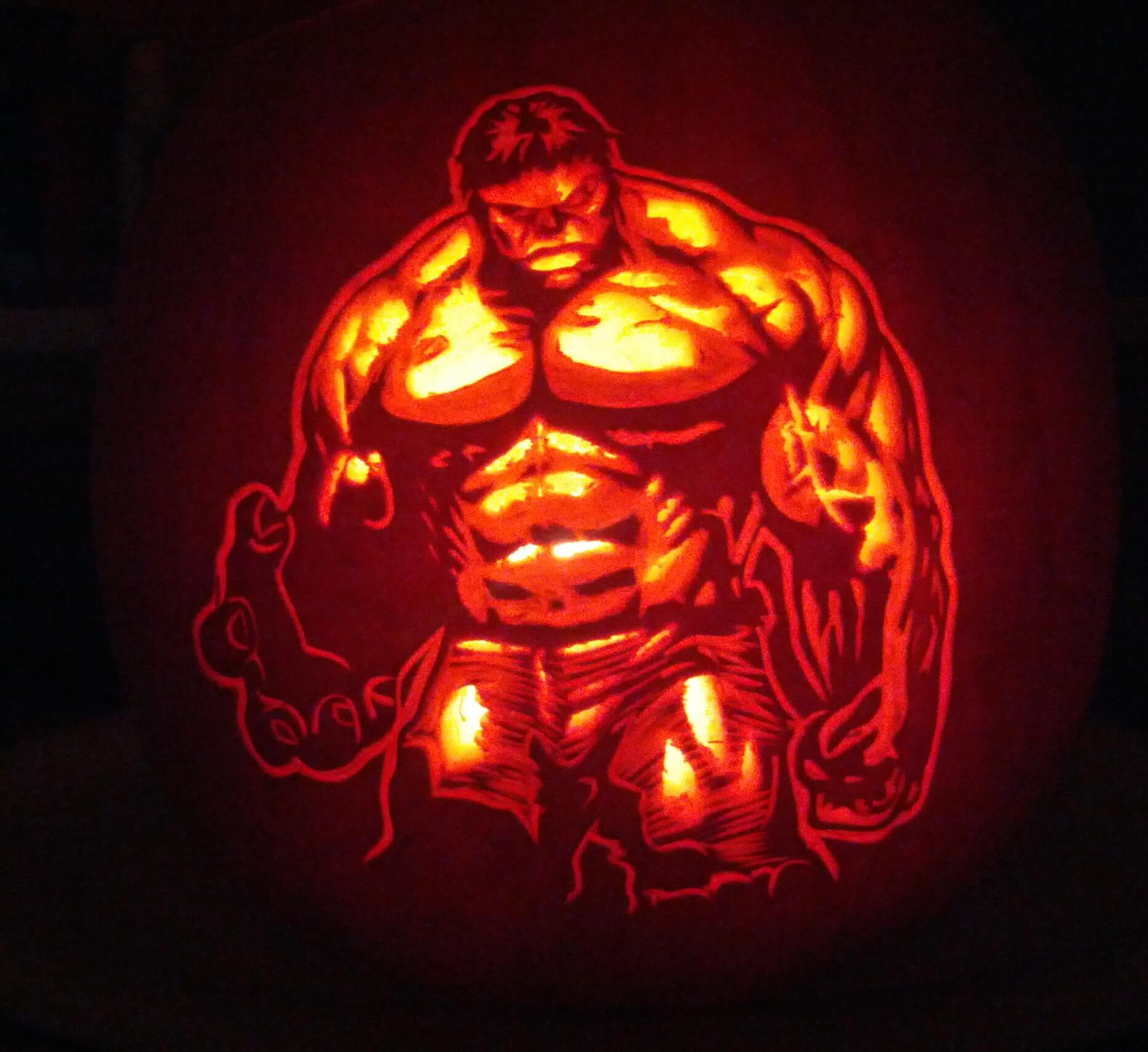 Hulk Pumpkin Carving